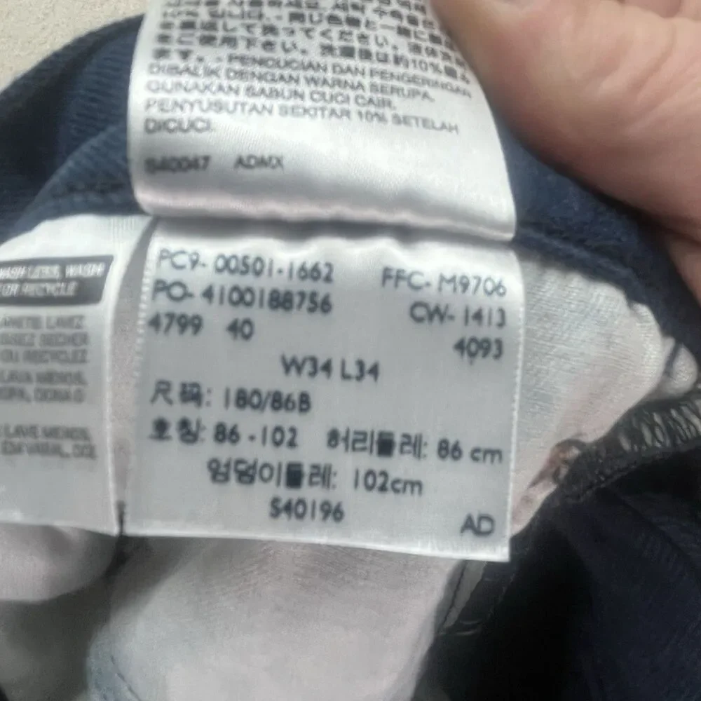 Men’s 34”x34” Navy Blue Levi’s 501xx Button Fly Straight‎ Fit Black Label Jeans